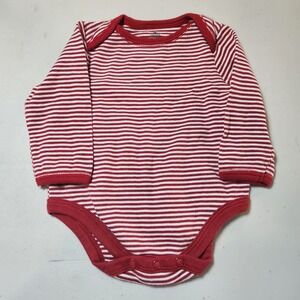 Small Wonders Long Sleeve Bodysuit 0-3M Christmas Holiday Pictures Stripes W/Bow